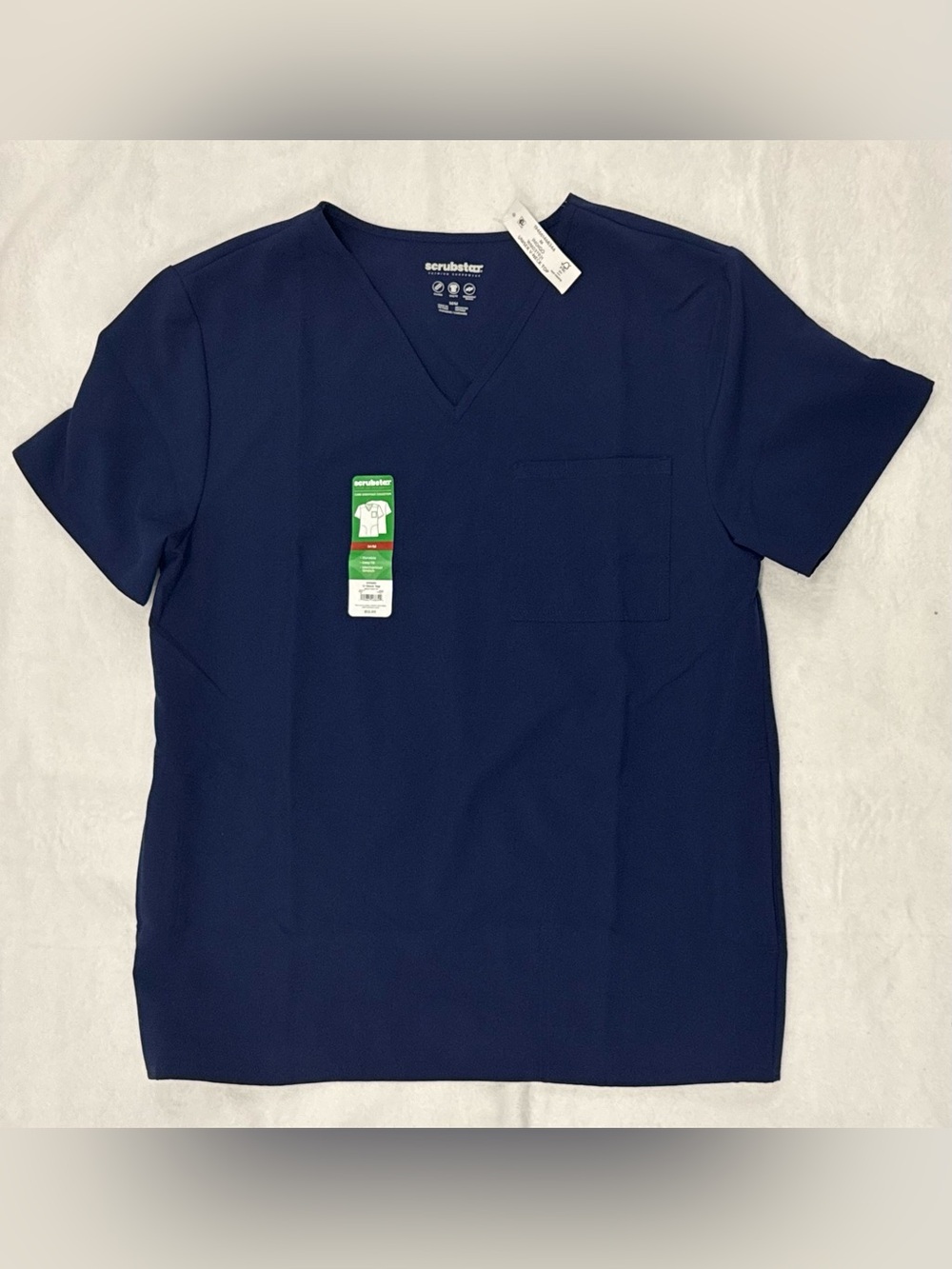 NWT Scrubstar Adult Unisex Medium Indigo Scrub Top